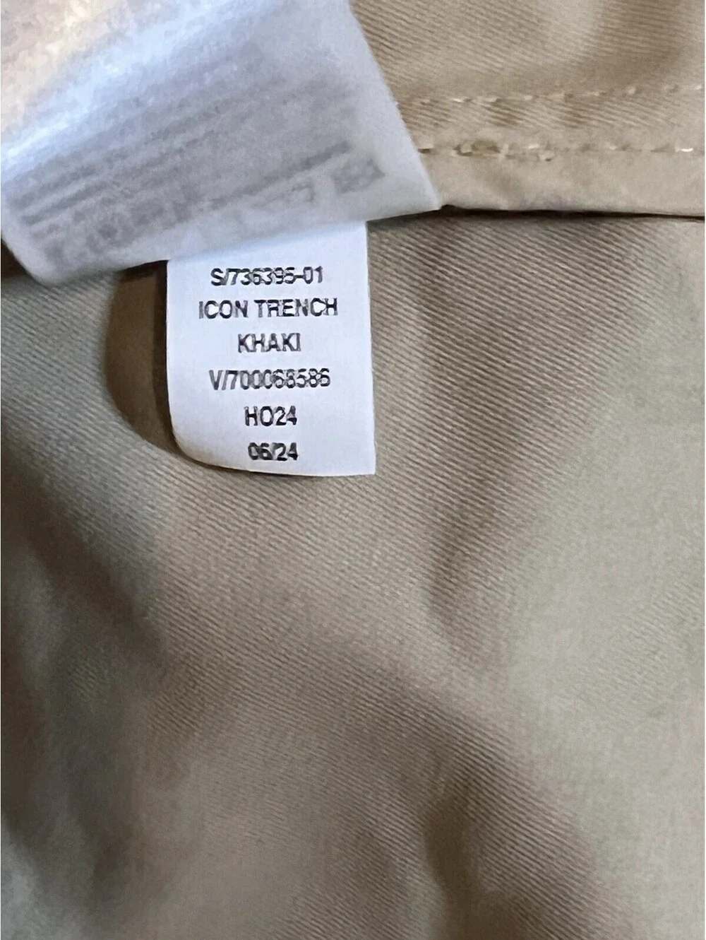 NWT GAP Women's Classic Belted Trench Coat Khaki Tan Double Breasted Size XL - Picture 9 of 9